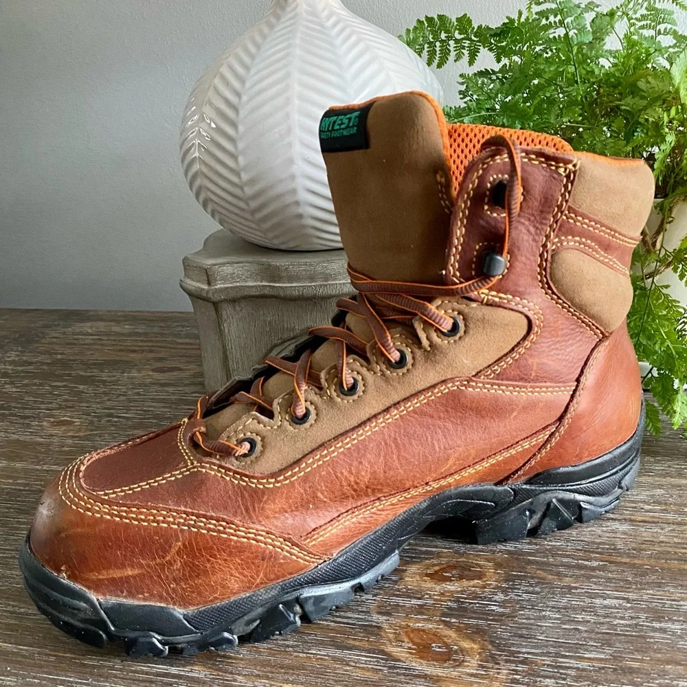 HYTEST Mens Waterproof Leather Composite Toe Poron XRD Met-Guard 6”‎ Boots 12W